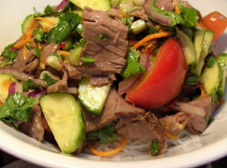 Order 28. Beef Salad food online from Thai Silk store, Long Beach on bringmethat.com