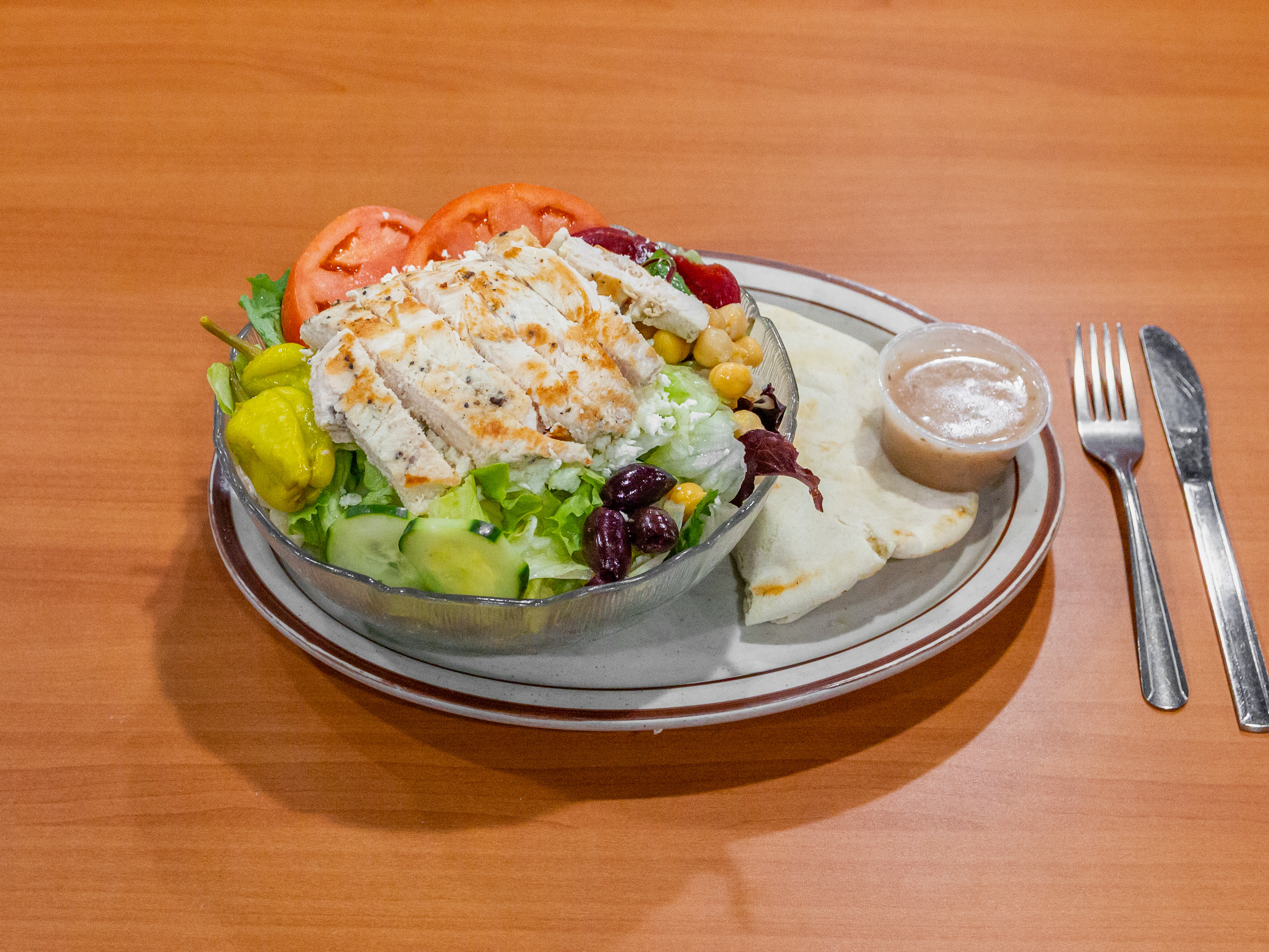 Order Leo’s Famous Greek Salad food online from Leo Coney Island store, Waterford on bringmethat.com