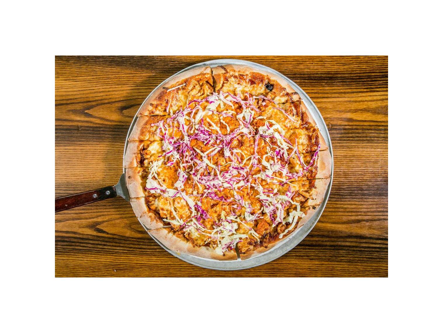 Order BBQ Pulled Pork Pizza food online from Roots Handmade Pizza - West Town store, Chicago on bringmethat.com
