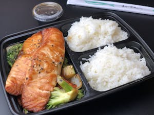 Order Salmon Hibachi food online from Asuka Sushi Japanese Cuisine store, Mt Laurel Township on bringmethat.com
