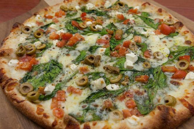 Order Greek Pizza food online from Stone Hot Pizza store, Arlington on bringmethat.com