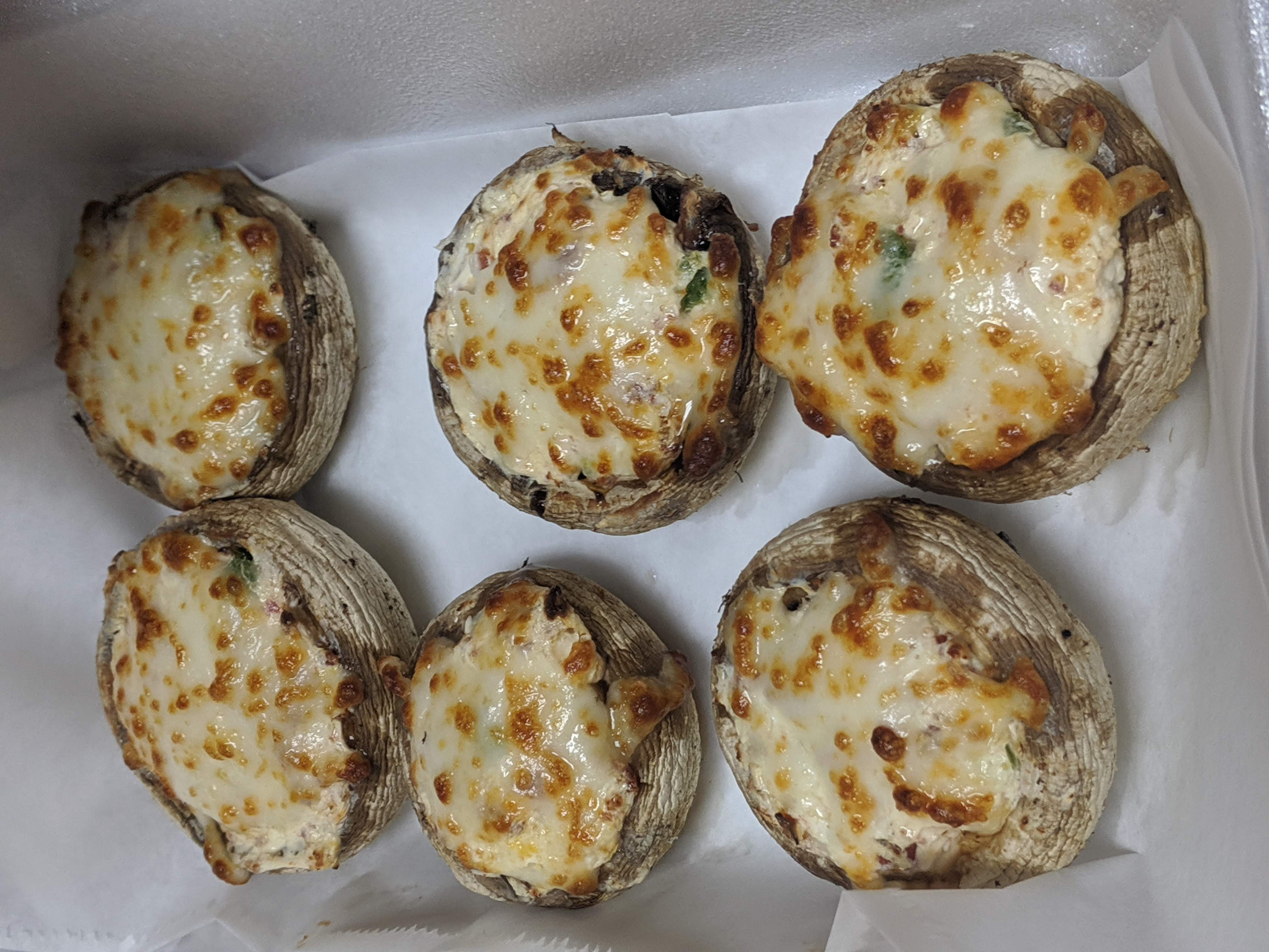 Order Stuffed Mushroom Caps food online from Promise Pizza store, Round Rock on bringmethat.com