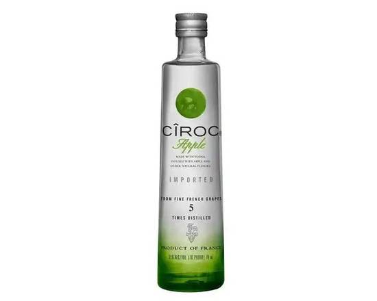 Order Cîroc Apple, 200mL vodka (35.0% ABV) food online from Tenderloin Liquor store, San Francisco on bringmethat.com