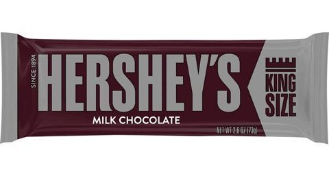 Order Hershey’s Milk Chocolate King Size 2.6 oz food online from Cafe Verdi Rebel store, Las Vegas on bringmethat.com