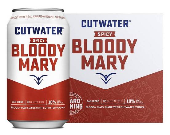 Order cutwater spicy bloody Mary  4pk can food online from Windy City Liquor Market store, El Cajon on bringmethat.com