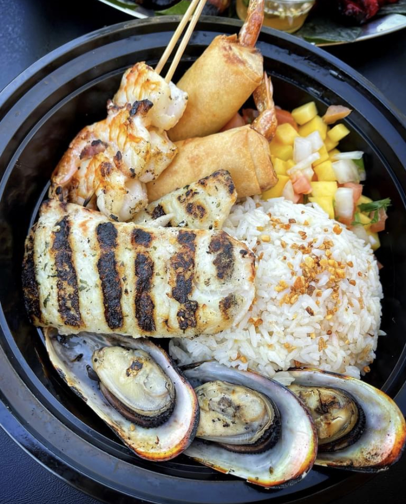 Order Grilled Seafood Plate food online from Salo-Salo store, West Covina on bringmethat.com