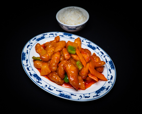 Order C2. Sweet and Sour Chicken food online from Sam Cafe store, Houston on bringmethat.com