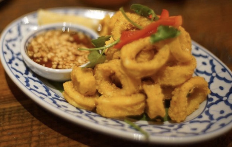 Order 6. Fried Calamari food online from Thai Villa store, Bernardsville on bringmethat.com