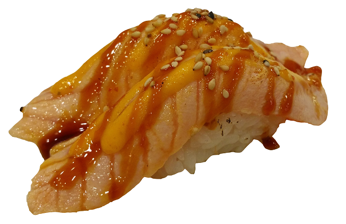 Order Seared Salmon ( 2 pc ) food online from Oishii Sushi store, Springfield on bringmethat.com