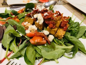 Order Grilled Tofu Pomegranate Salad food online from Golden Triangle Cuisine store, Los Gatos on bringmethat.com
