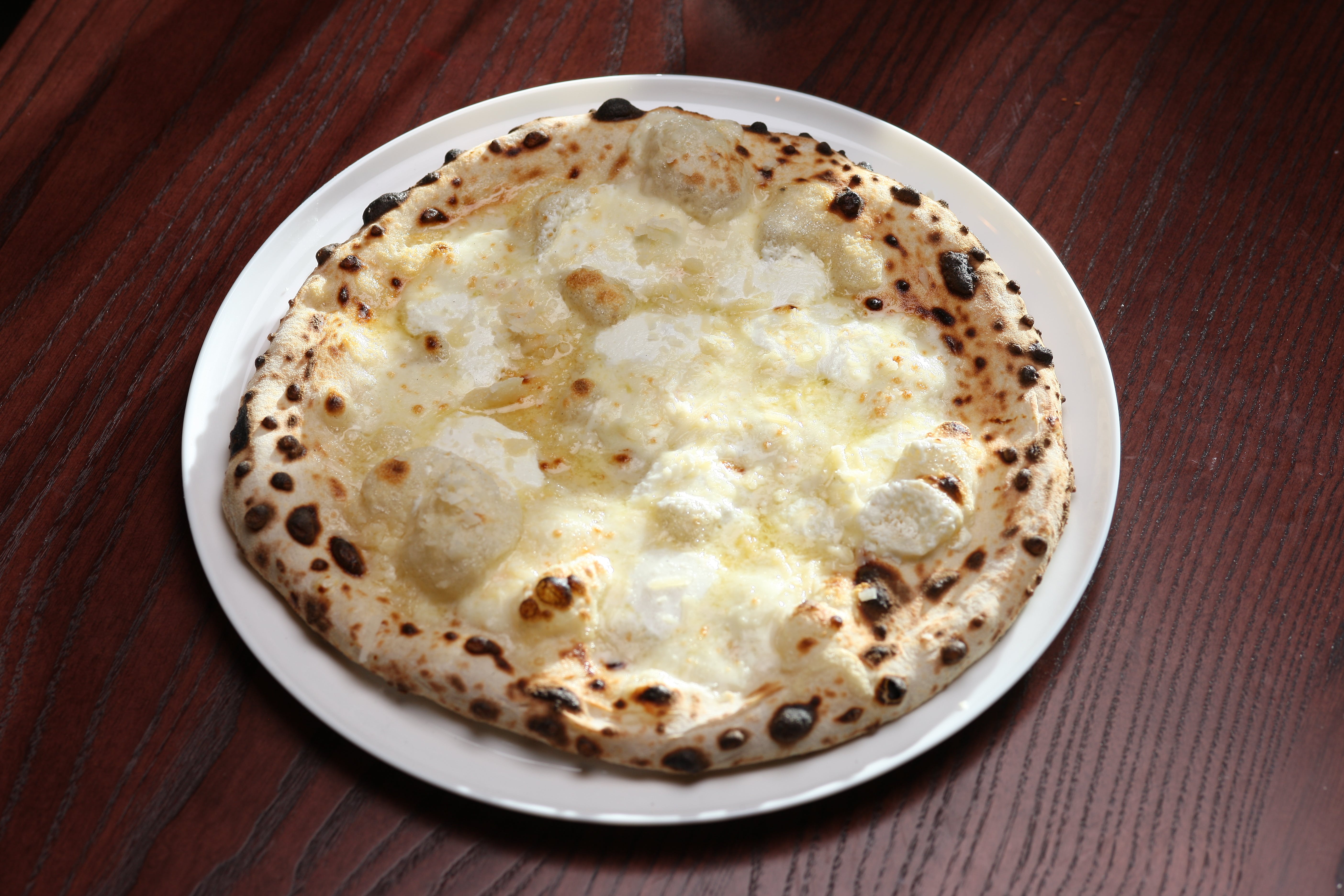 Order Quattro Formaggi Pizza - 12'' (6 Slices) food online from Campania Milton store, Milton on bringmethat.com