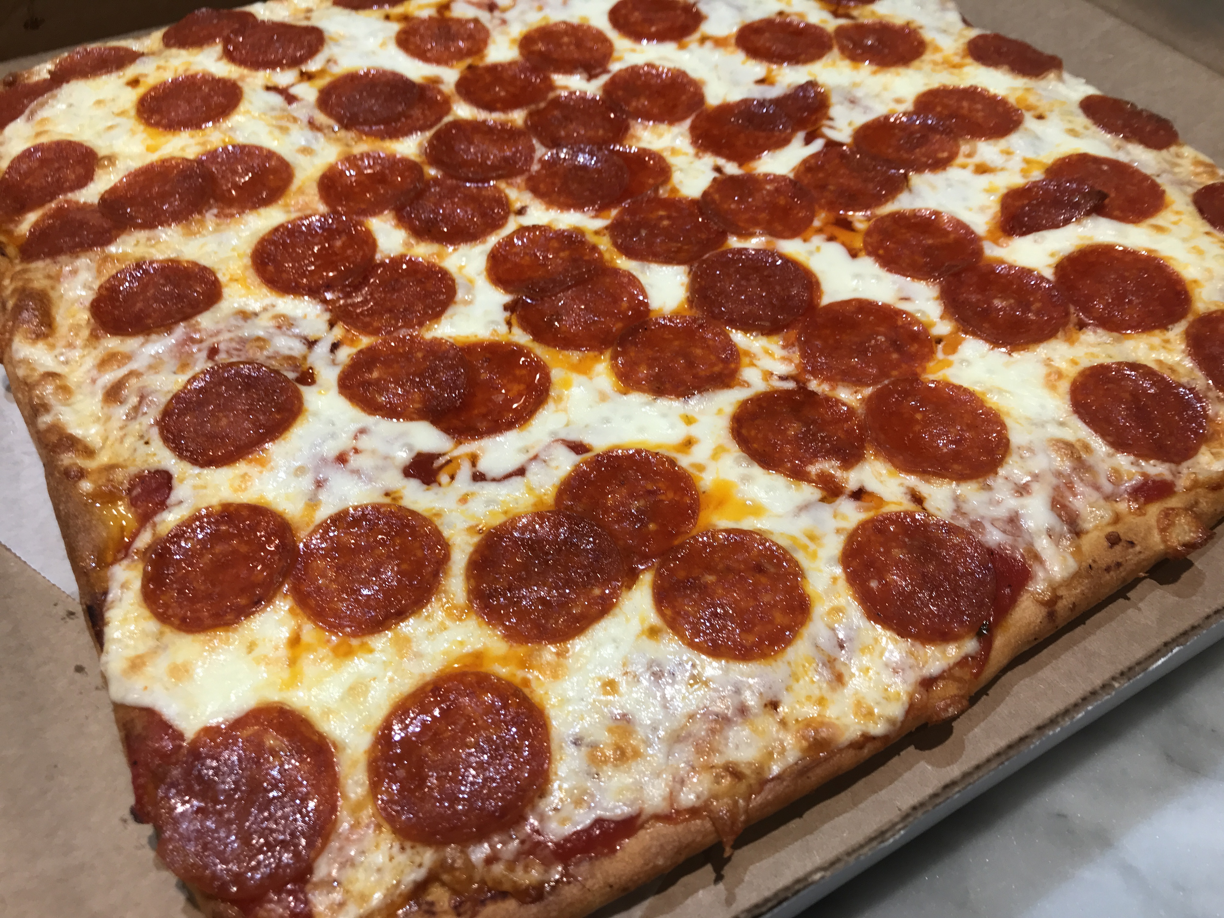Order Pepperoni Sicilian Pizza food online from Margherita Pizza store, Philadelphia on bringmethat.com
