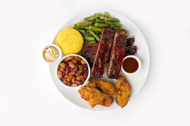 Order The Outlaw Platter food online from Old Carolina Barbecue Company store, Stow on bringmethat.com