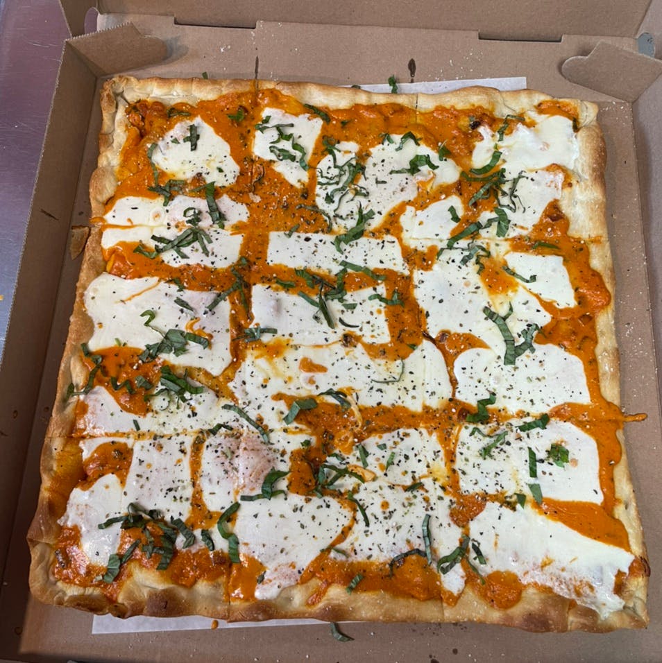 Order Signature Nonna's Pie - 16'' Large food online from Davila's Pizza & Restaurant store, Hackettstown on bringmethat.com