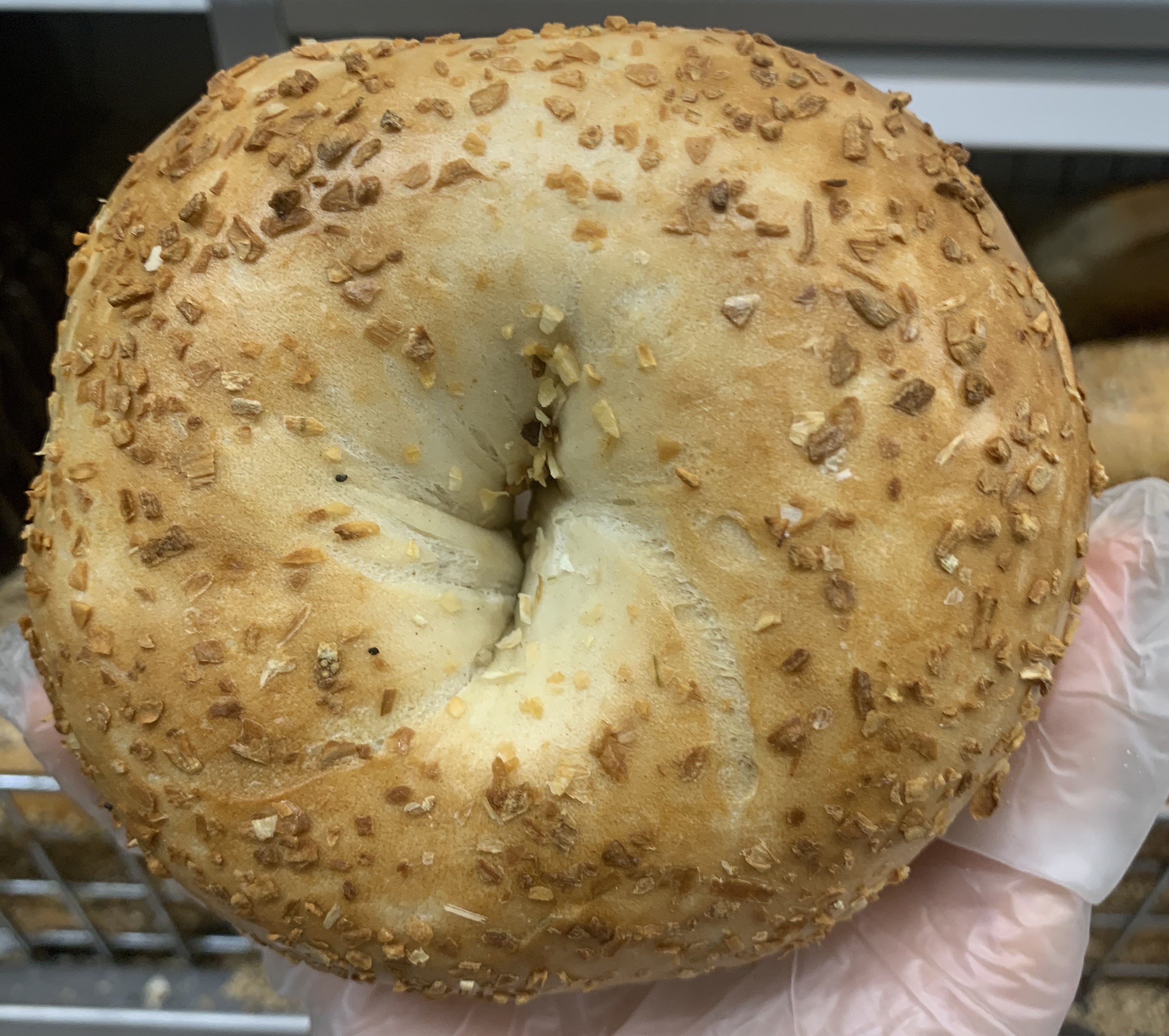 Order Onion Bagel food online from Liberty Bagels store, New York on bringmethat.com