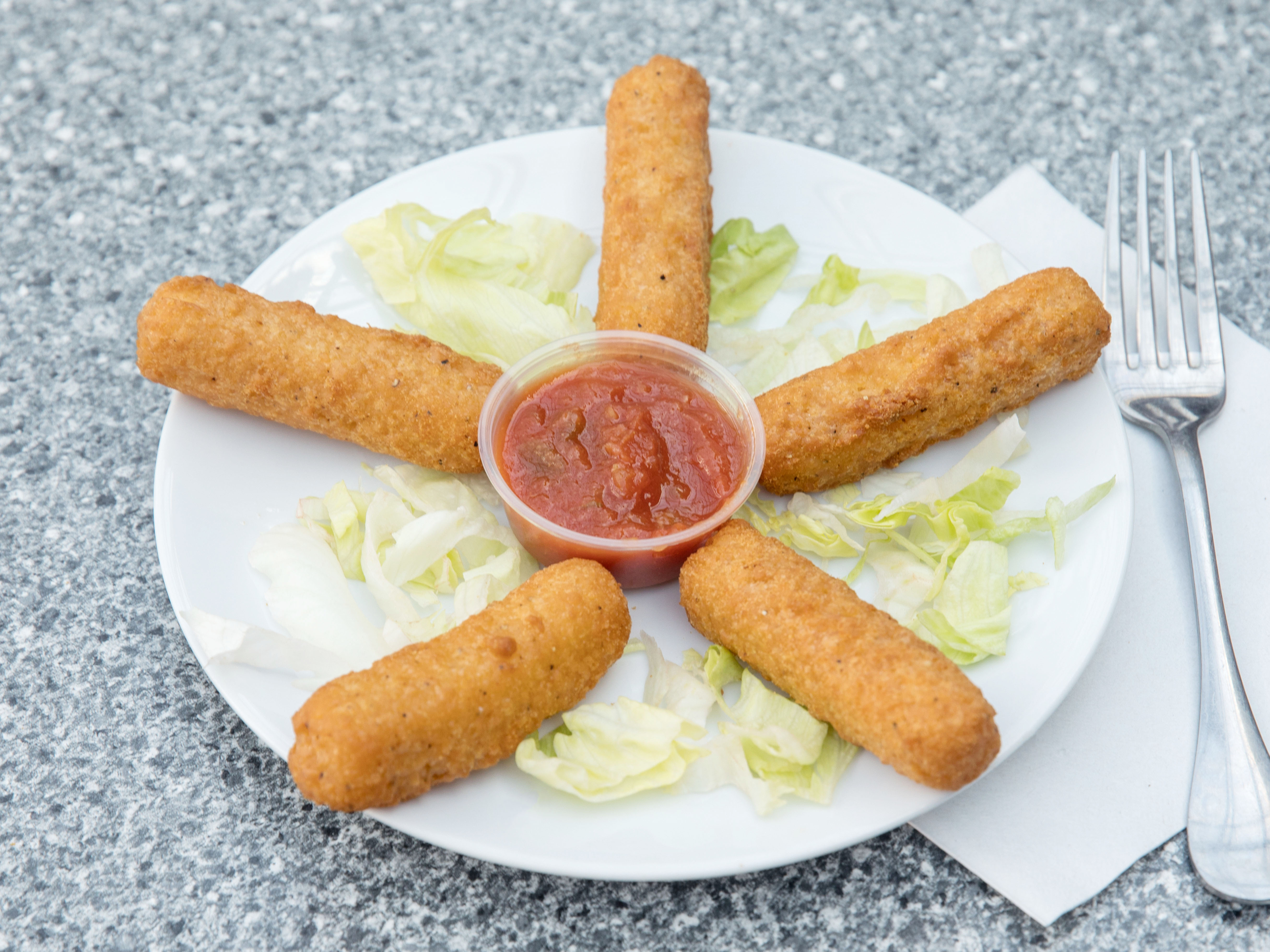 Order 6 Piece Cheese Sticks food online from Midnight lounge and Mediterranean Cuisine store, Columbus on bringmethat.com