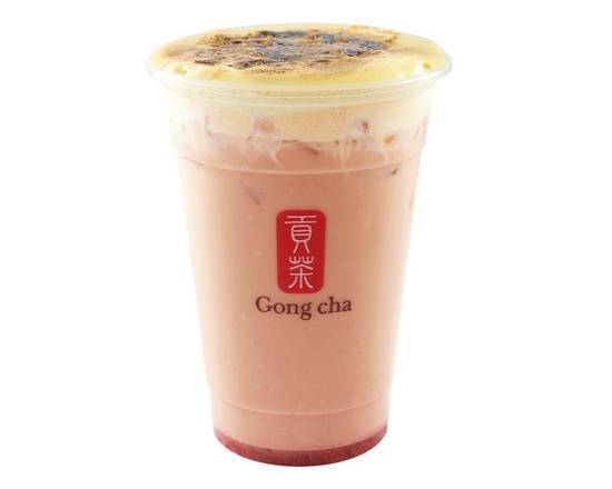 Order Creme Brûlée Strawberry Milk Tea food online from Gong Cha store, Buena Park on bringmethat.com