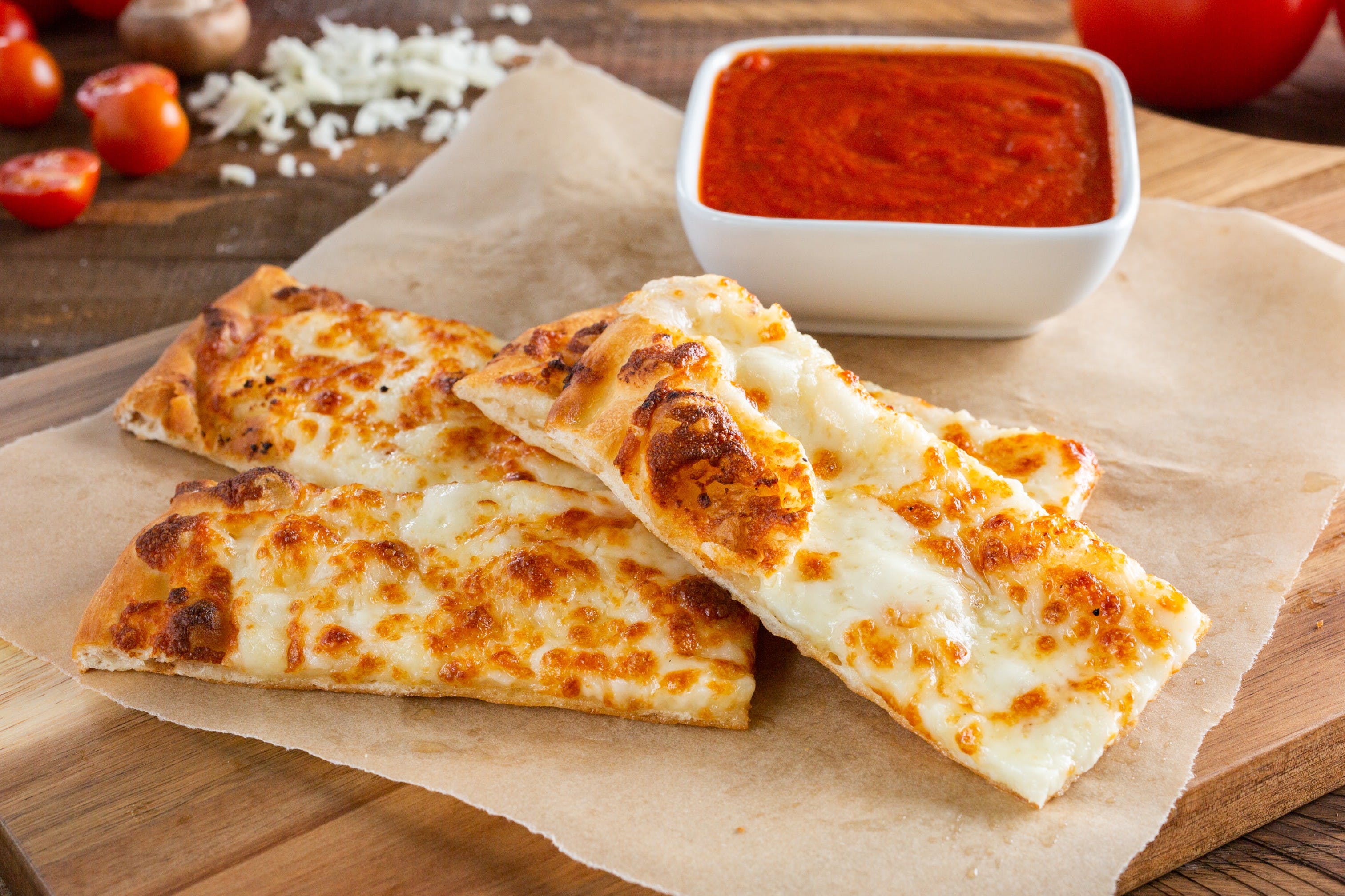 Order Garlic Cheese Bread Sticks - 8 Pieces food online from Ameci Pizza & Pasta store, Glendale on bringmethat.com