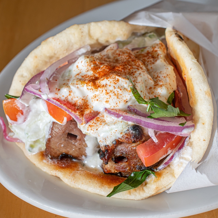 Order Pork Pita food online from Its Greek to Me store, Fort Lee on bringmethat.com