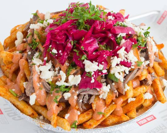 Order Turkish Street Fries food online from DonerG Turkish & Mediterranean Grill - Lake Forest store, Lake Forest on bringmethat.com