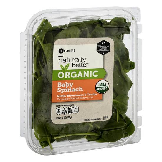 Order Se Grocers · Naturally Better Organic Baby Spinach (5 oz) food online from Winn-Dixie store, Pinson on bringmethat.com