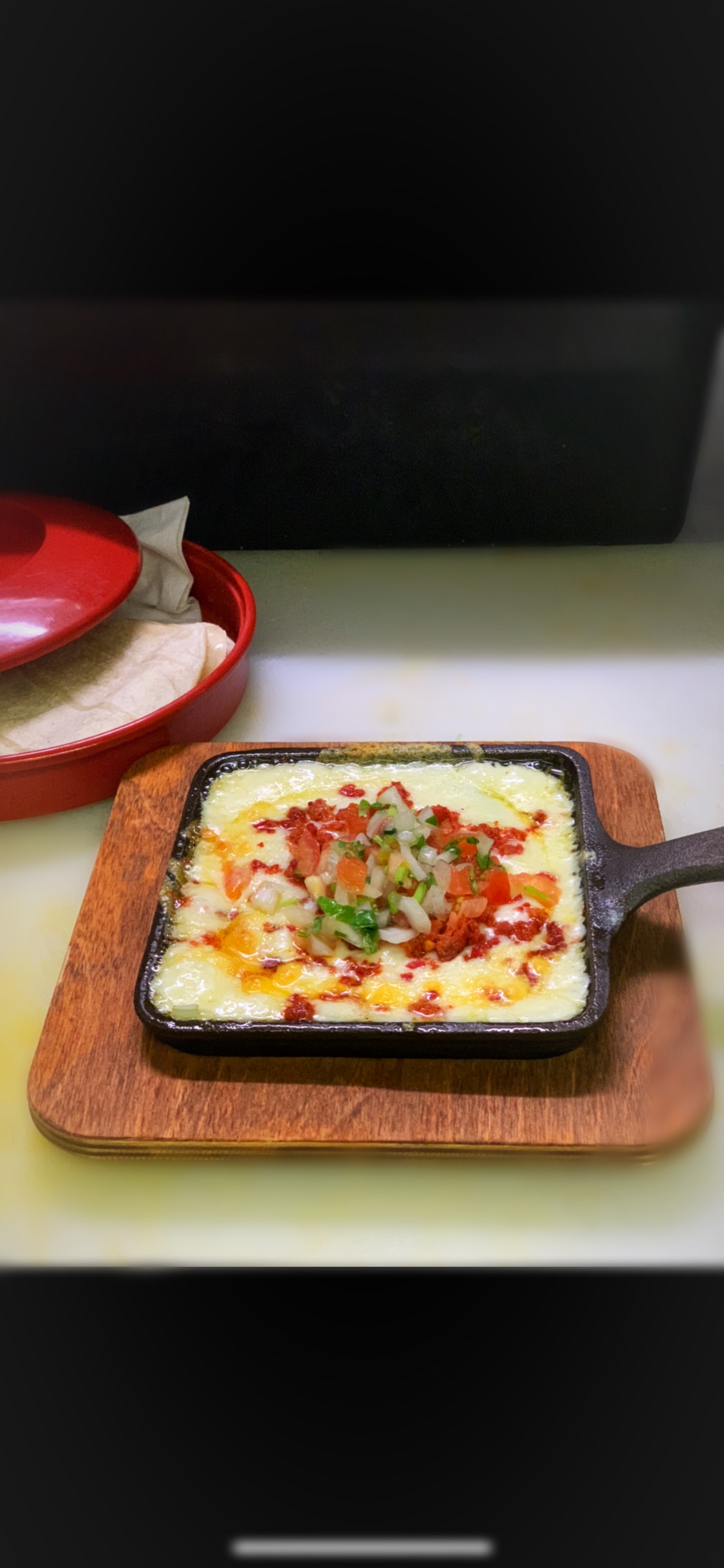 Order Queso Flameado  food online from Patron mexican grill store, New York on bringmethat.com