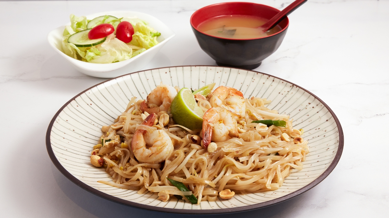 Order Pad Thai Shrimp food online from Yoki Japanese Restaurant store, Medford on bringmethat.com