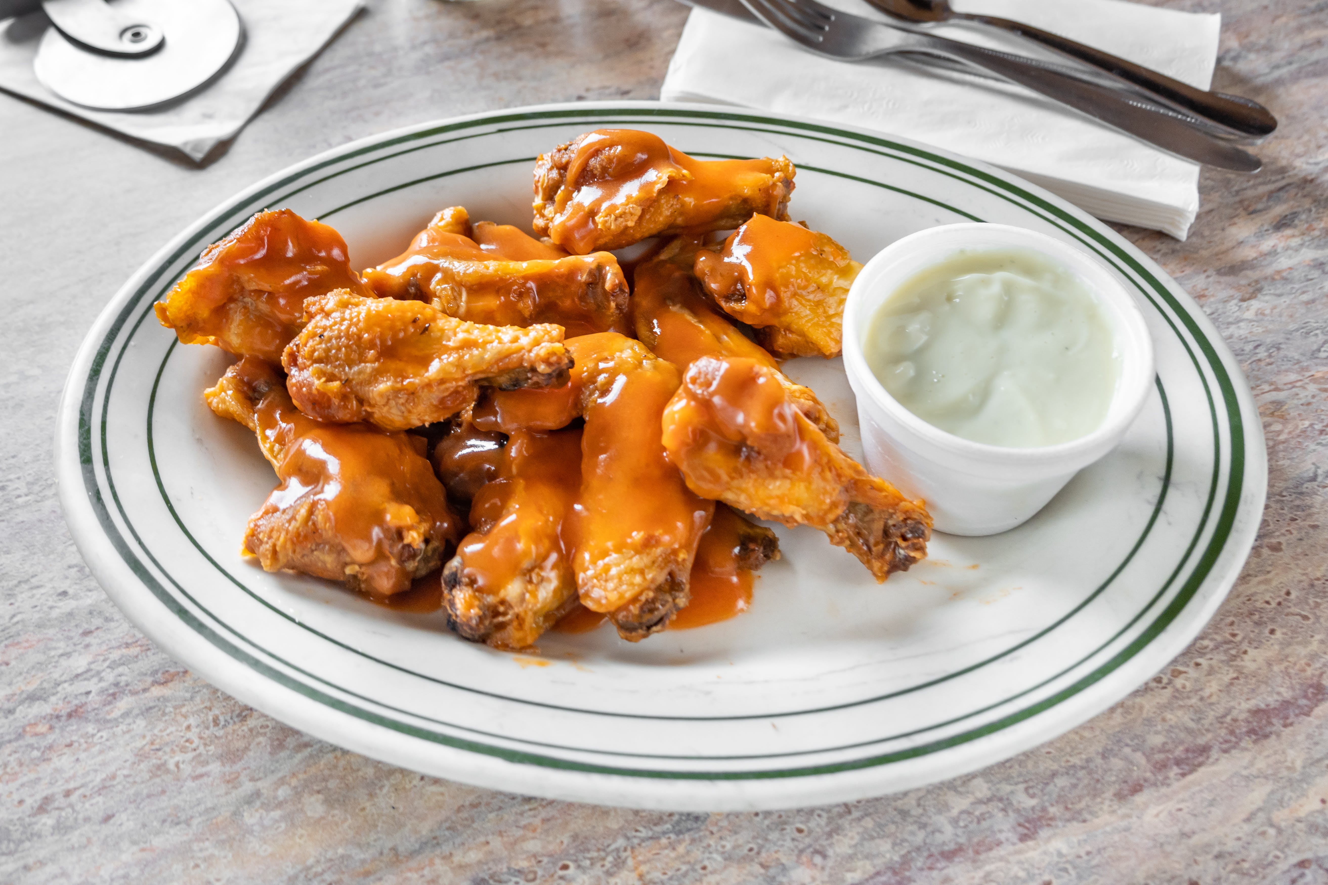 Order Buffalo Wings - 10 Pieces food online from Me & U Pizzeria store, Deptford Township on bringmethat.com