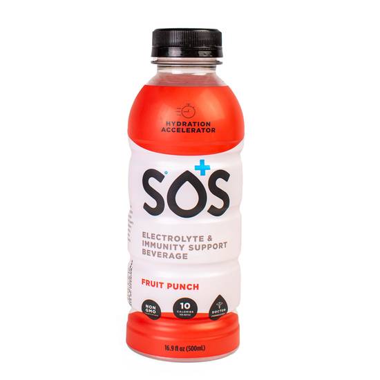 Order SOS Electrolyte & Immunity Support Fruit Punch Beverage, 16.9 OZ food online from Cvs store, ALISO VIEJO on bringmethat.com