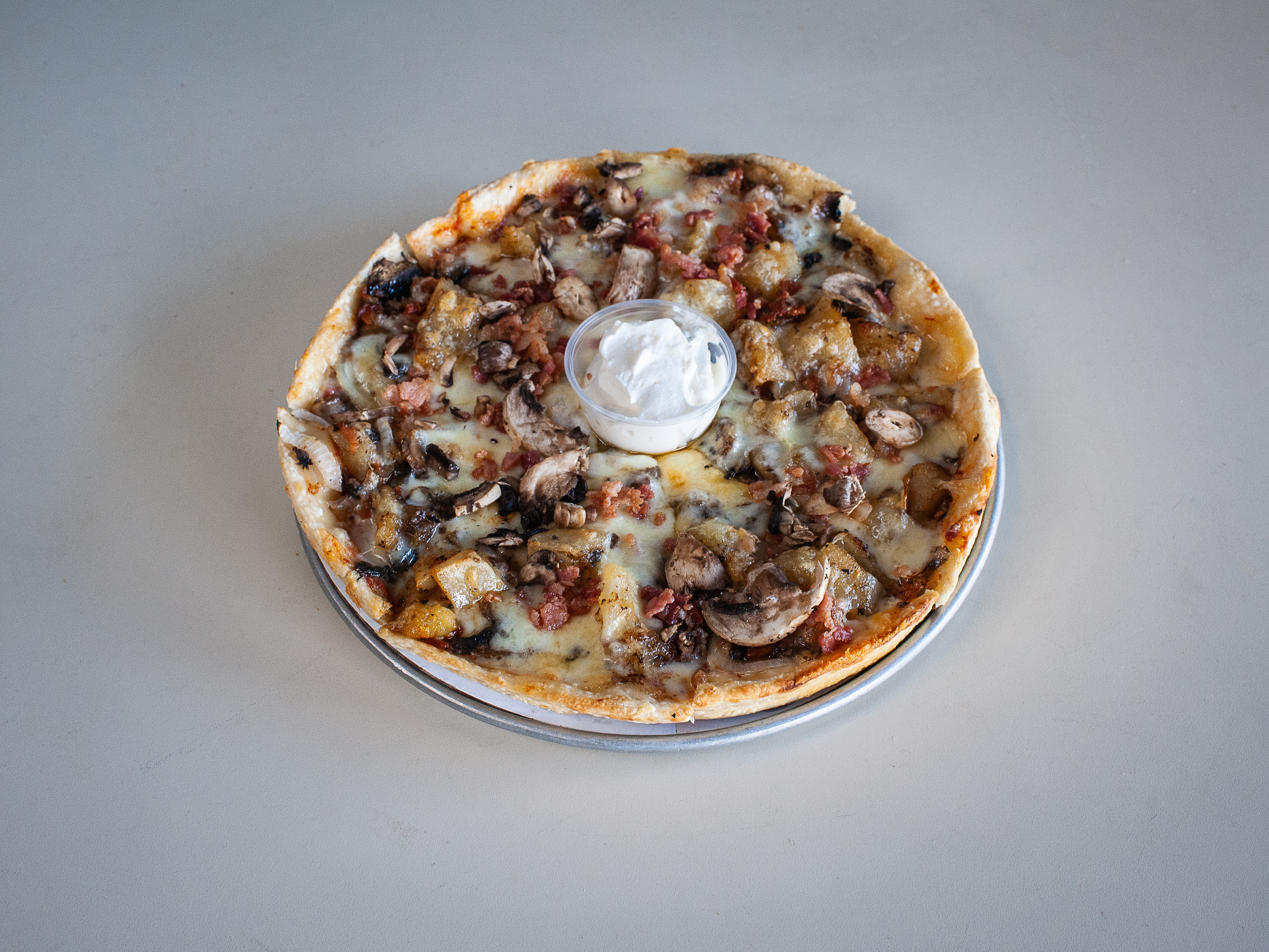 Order Loaded Potato Pizza food online from Colossus Pizza store, Tucker on bringmethat.com