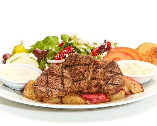 Order Grilled Beef Tender Feast food online from Taziki Mediterranean Cafe store, Jeffersonville on bringmethat.com