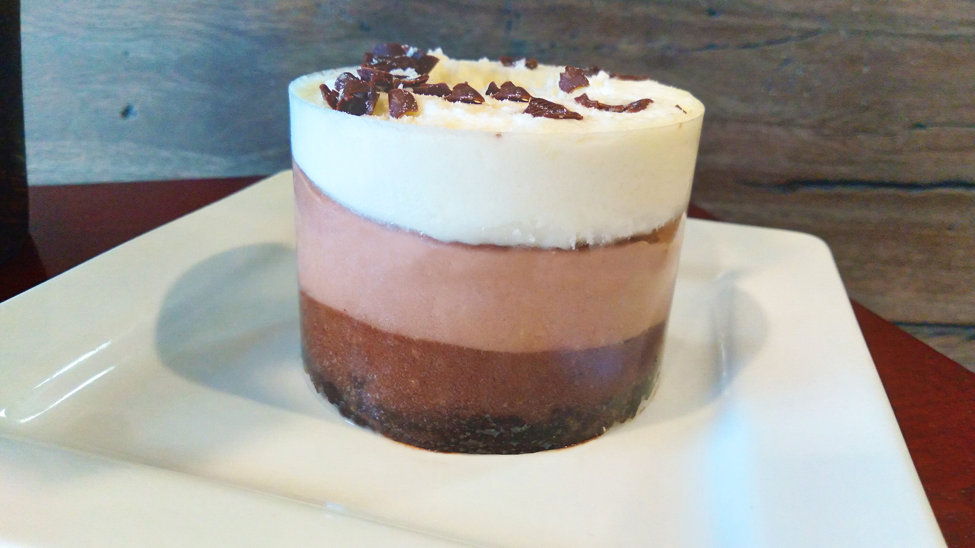 Order NEW! Triple Chocolate Mousse Cake food online from Assamica Teas store, Naperville on bringmethat.com