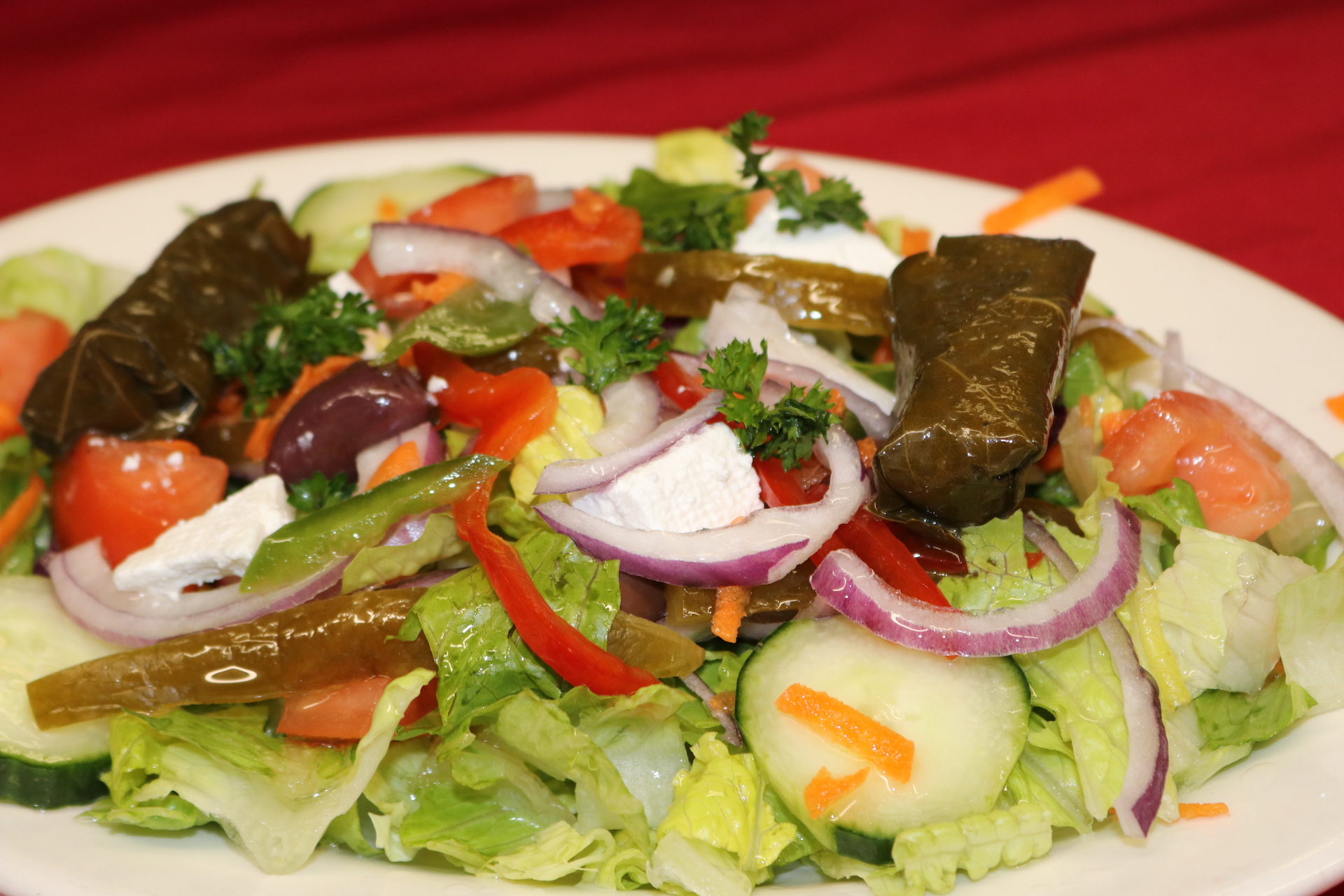 Order Greek Salad food online from Gyro King store, Newark on bringmethat.com