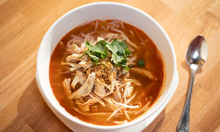 Order Tom Yum Noodle (Spicy) food online from Pattaya Restaurant store, Philadelphia on bringmethat.com