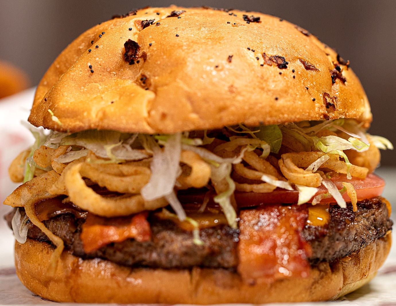 Order 2. Halal Bullseye BBQ Burger food online from 30 Burgers store, Rutherford on bringmethat.com