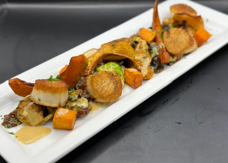 Order Pan Seared Scallops food online from TAPS Fish House & Brewery store, Brea on bringmethat.com