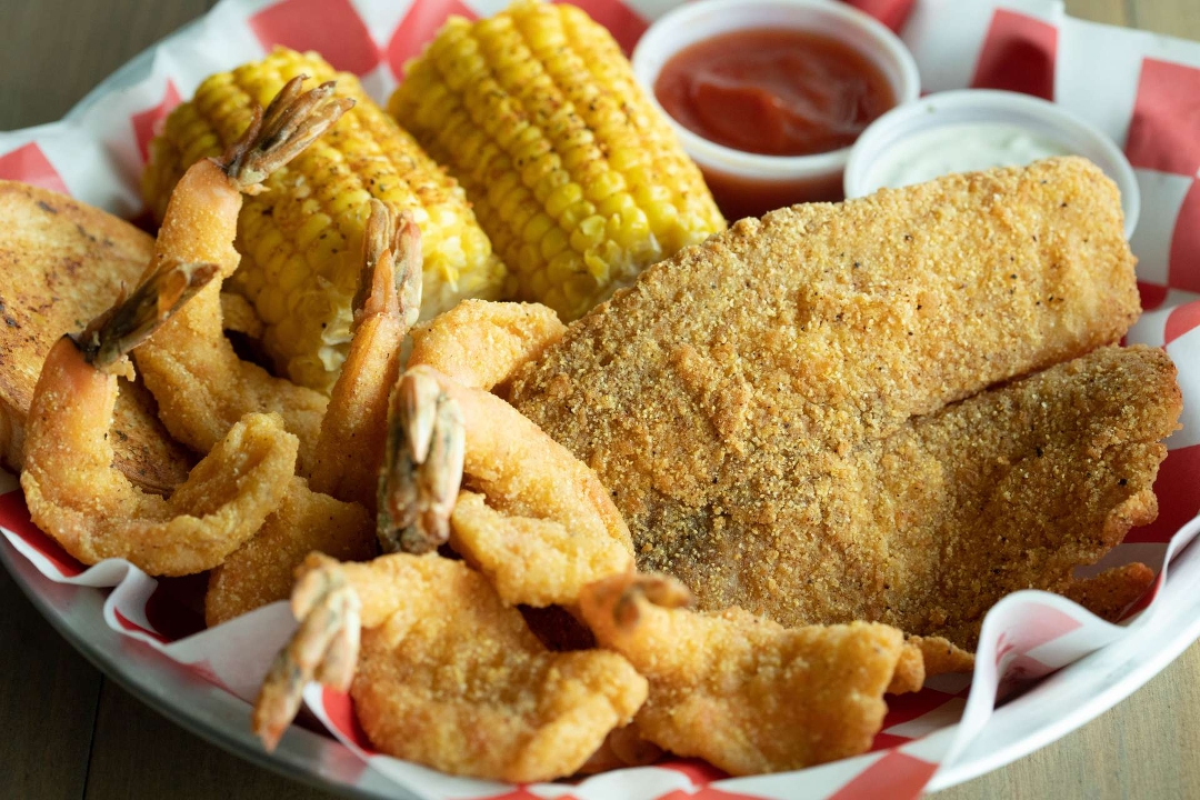 Order 1 Fish* & 6 Shrimp food online from 7 Spice Cajun Seafood store, Missouri City on bringmethat.com