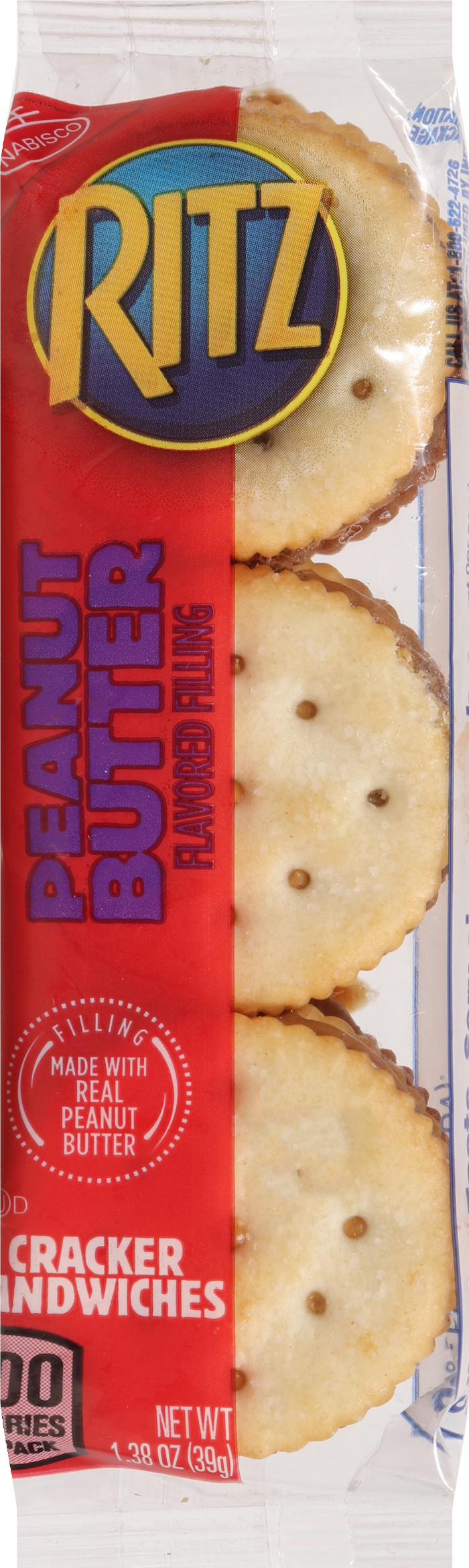 Order Ritz Peanut Butter Cracker Sand. 1.38 oz food online from Quickchek store, Wantage on bringmethat.com