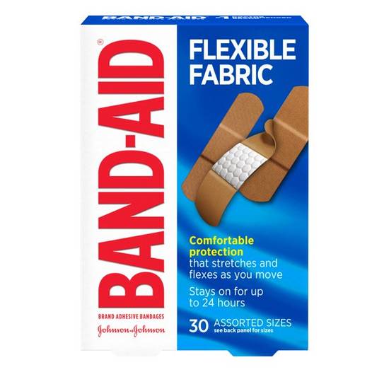 Order Band Aid Flexible Fabric Bandages Assorted food online from Deerings Market store, Traverse City on bringmethat.com