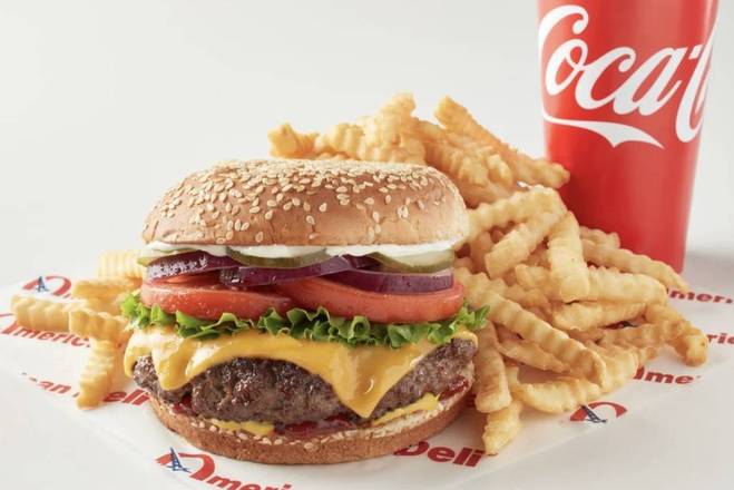 Order Burger Meal (Fries and Drink) food online from American Deli store, Statesville on bringmethat.com