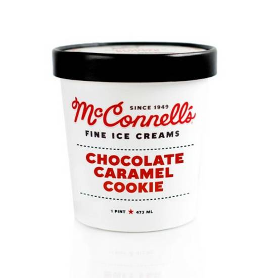 Order McConnell's Ice Cream - Chocolate Caramel Cookie food online from IV Deli Mart store, Goleta on bringmethat.com