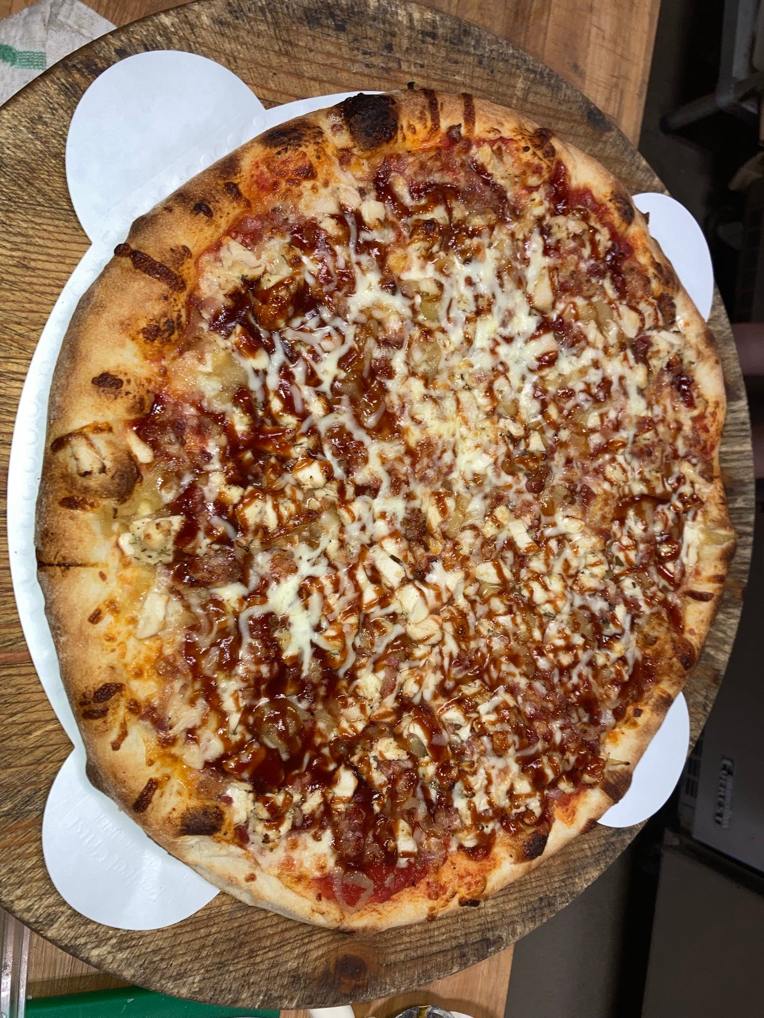 Order BBQ Chicken Pizza - Small 12'' (4 Slices) food online from Rustic Pizza store, Sherborn on bringmethat.com