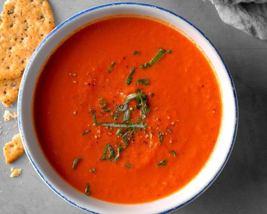 Order Tomato Basil Bisque Soup Bowl food online from Just Love Coffee Cafe store, Sandy Springs on bringmethat.com