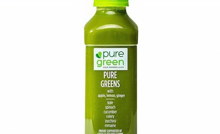 Order Pure Greens with Apple Lemon & Ginger, Cold Pressed Juice (Nutrient Dense) food online from Pure Green store, Carmel on bringmethat.com