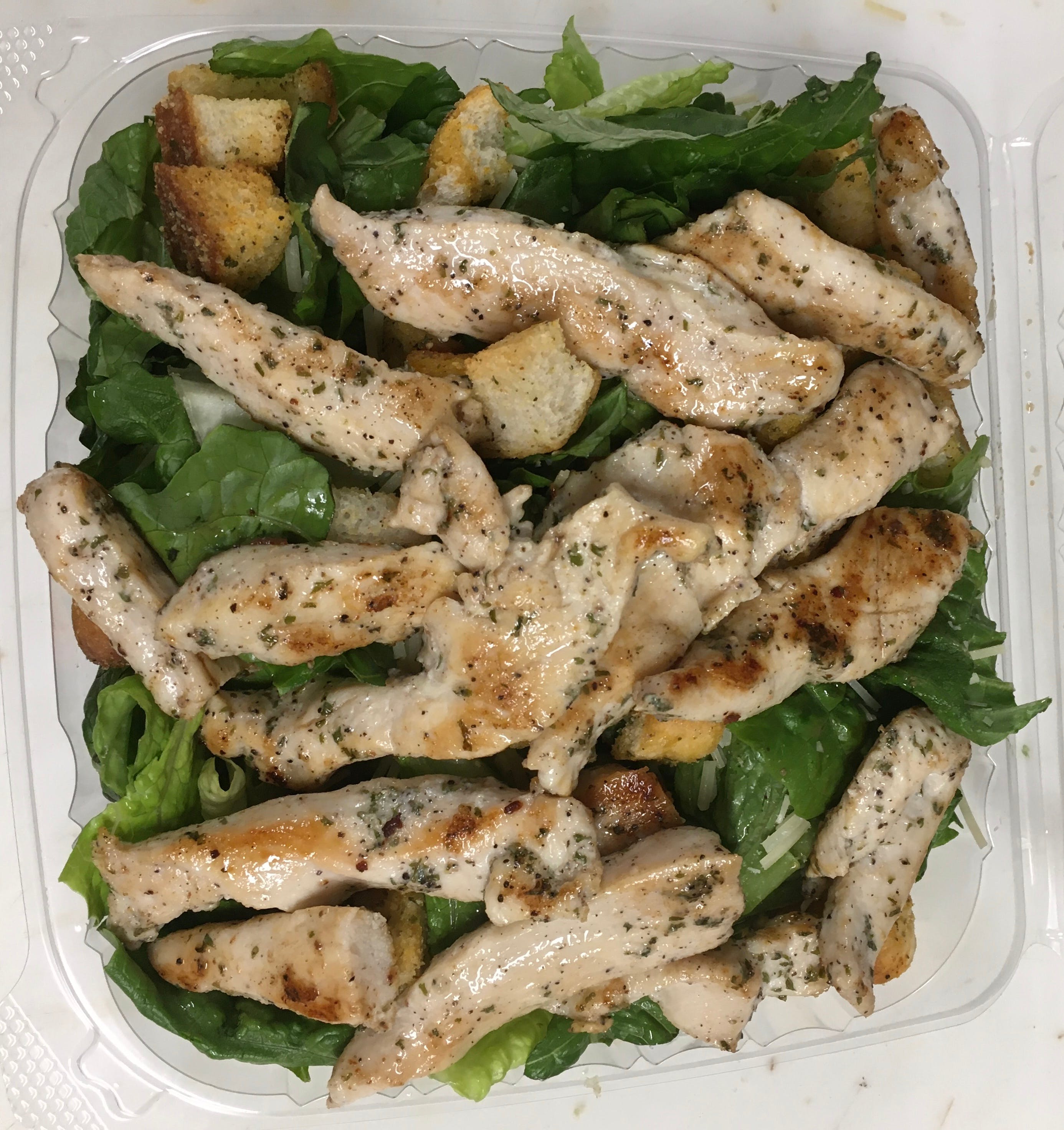 Order Grilled Chicken Caesar Salad - Large food online from Amici Vicinato store, Lafayette Hill on bringmethat.com