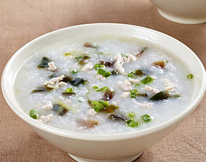 Order Minced Pork Congee with Preserved Egg food online from Northern Pasta store, Houston on bringmethat.com