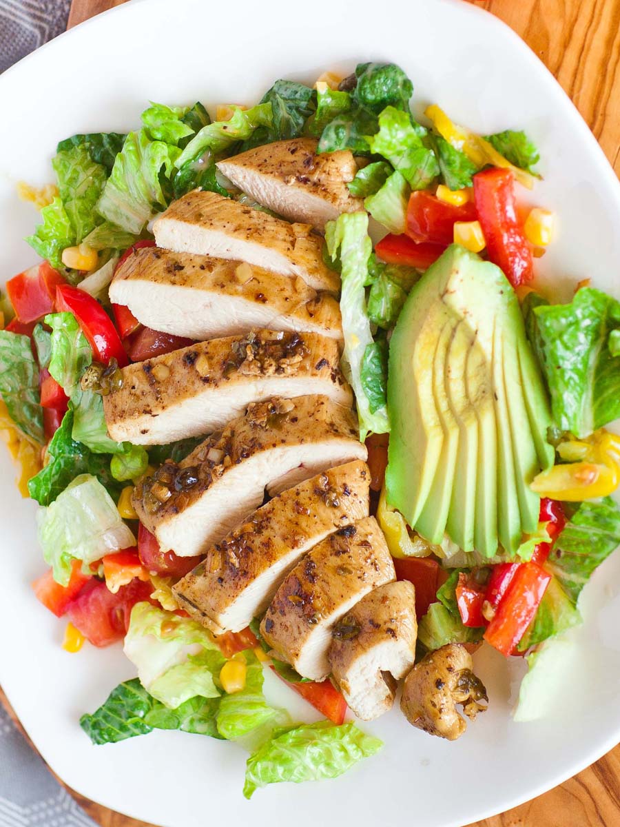 Order Chicken Breast Salad with 5 Toppings food online from Shebamz Grill store, Albany on bringmethat.com
