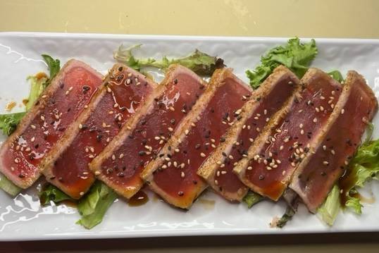 Order Tuna Tataki food online from Rock N Roll Sushi store, Baton Rouge on bringmethat.com
