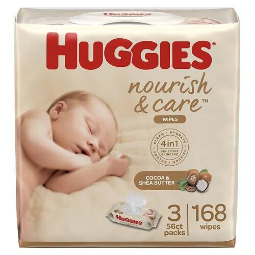 Order Huggies Nourish & Care Scented Baby Wipes Cocoa & Shea Butter - 56.0 ea x 3 pack food online from Walgreens store, Fairfield on bringmethat.com
