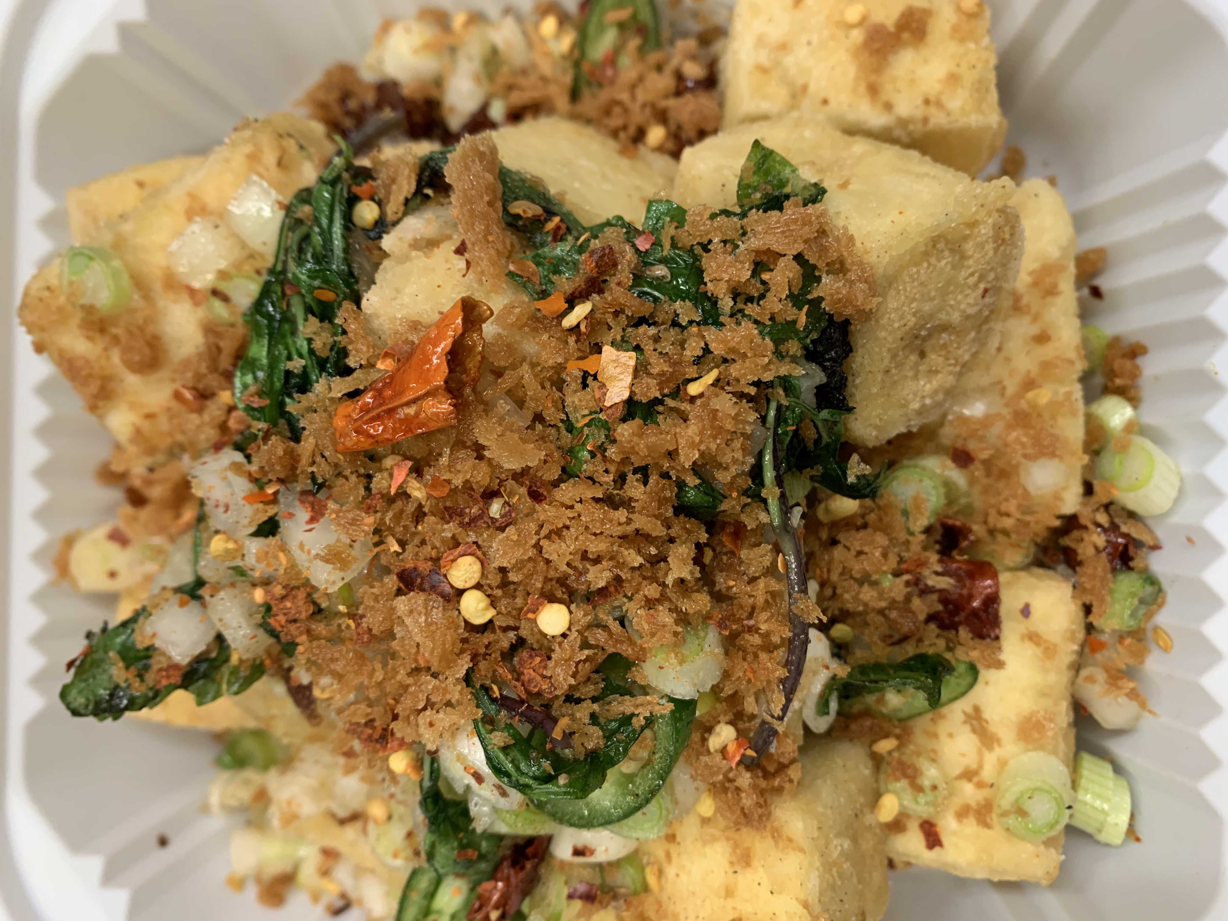 Order Spicy Salt and Pepper Tofu food online from Lees House Chinese Takeout store, San Jose on bringmethat.com